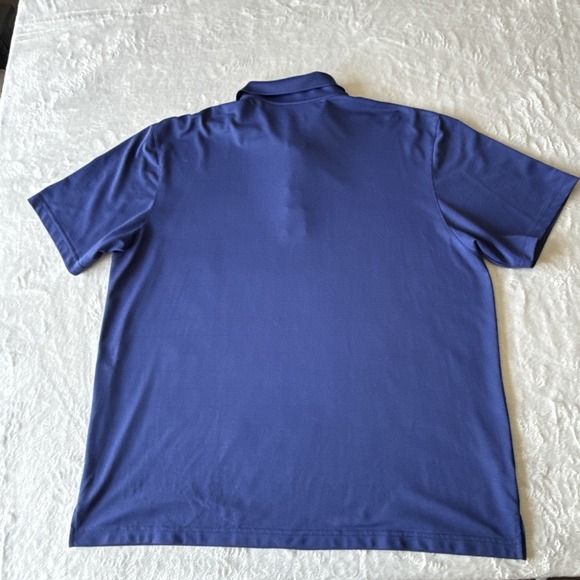 Golf America Polo Shirt Adult XXL Navy Blue Solid Short Sleeve Mens - Picture 2 of 10